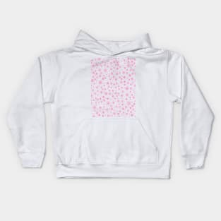 Delicate Pink Snowflake Winter Pattern Kids Hoodie